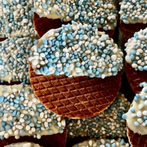 Stroopwafel met muisjes